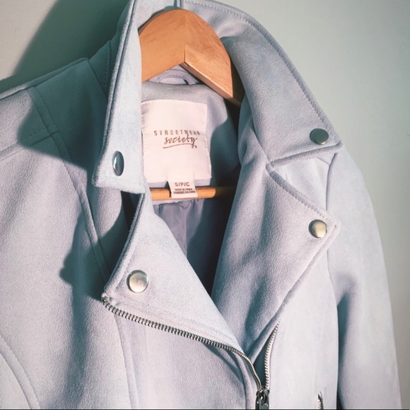 Faux suede Moto jacket - Picture 1 of 8